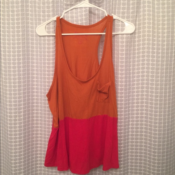 Decree Tops - Decree red and orange tank top Decree Tops - Decree red and orange tank top